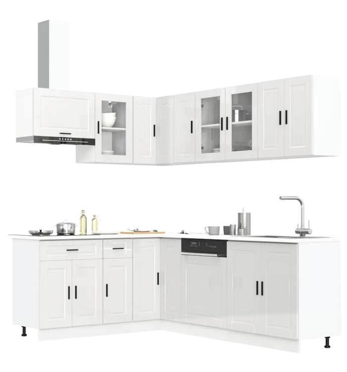 Ensemble d'armoires de cuisine 11 pcs Porto bois d'ingénierie | Mobilier & Déco