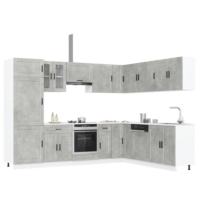 Ensemble d'armoires de cuisine 14 pcs Porto bois d'ingénierie | Mobilier & Déco