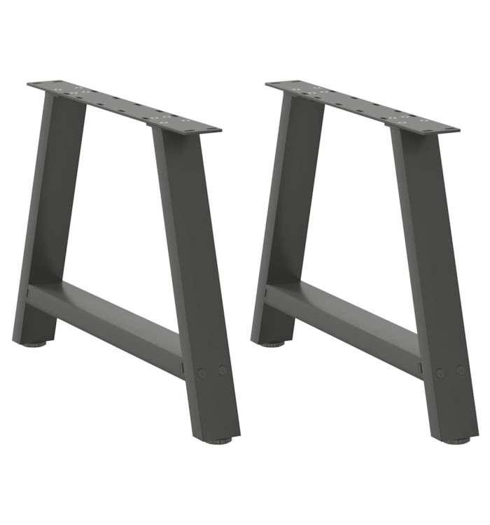 Pieds de table basse en forme de A 2 pièces Anthracite 60 x (42-43) cm Acier | Mobilier & Déco