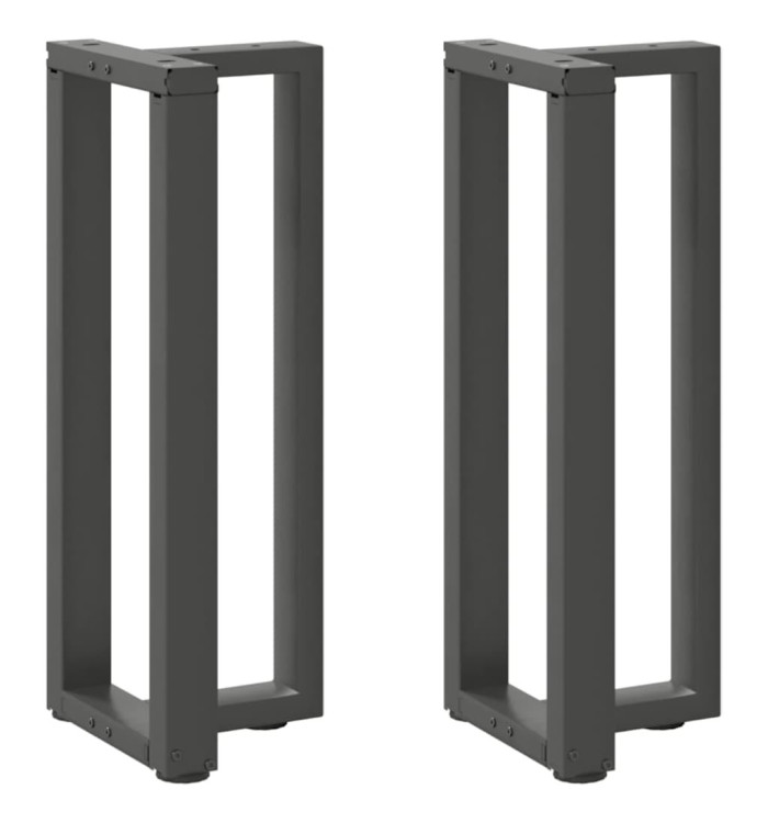 Pieds de table console en T, 2 pièces, anthracite, 25 x 28 x (72-73) cm, acier | Mobilier & Déco