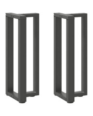 Pieds de table console en T, 2 pièces, anthracite, 25 x 28 x (72-73) cm, acier | Mobilier & Déco