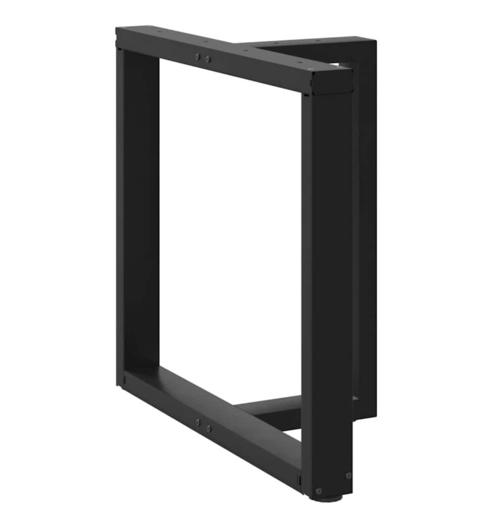 Pieds de table à manger en T, 2 pièces, noir, 70 x 35 x (72-73) cm, acier | Mobilier & Déco