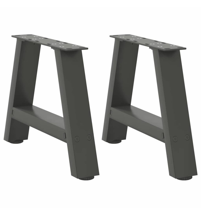Pieds de table basse en forme de A 2 pièces Anthracite 30 x (30-31) cm Acier | Mobilier & Déco