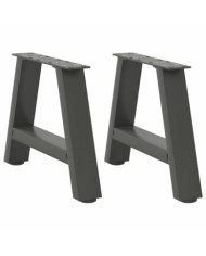Pieds de table basse en forme de A 2 pièces Anthracite 30 x (30-31) cm Acier | Mobilier & Déco