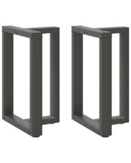 Pieds de table à manger en T 2 pièces Anthracite 60 x 35 x (72-73) cm Acier | Mobilier & Déco