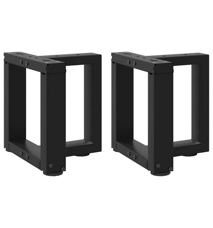 Pieds de table basse en T, 2 pièces, noir, 30 x 25 x (30-31) cm, acier | Mobilier & Déco