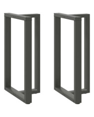 Pieds de table de bar en T, 2 pièces, anthracite, 60 x 35 x (100-101) cm, acier | Mobilier & Déco