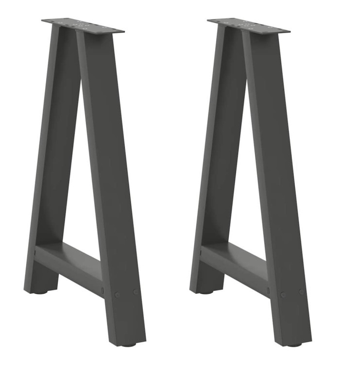 Pieds de table à manger en forme de A 2 pièces Anthracite 50 x (72-73) cm Acier | Mobilier & Déco