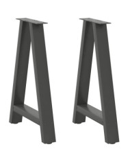 Pieds de table à manger en forme de A 2 pièces Anthracite 50 x (72-73) cm Acier | Mobilier & Déco
