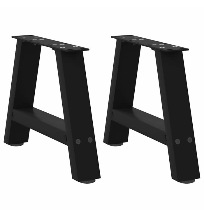 Pieds de table basse en forme de A, 2 pièces, noir, 40 x (30-31) cm, acier | Mobilier & Déco