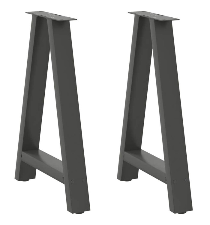 Pieds de table à manger en forme de A 2 pièces Anthracite 60 x (72-73) cm Acier | Mobilier & Déco