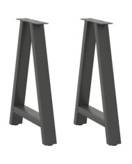 Pieds de table à manger en forme de A 2 pièces Anthracite 60 x (72-73) cm Acier | Mobilier & Déco