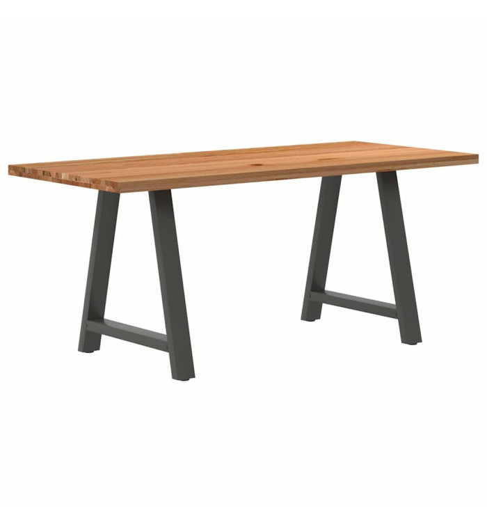Table à manger marron clair bois de chêne massif rectangulaire | Mobilier & Déco