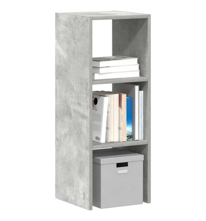 Bibliothèque empilable gris béton 30x30x80 cm bois d'ingénierie | Mobilier & Déco