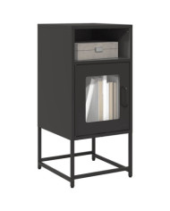 Table de chevet noir 36x39x78 cm acier laminé à froid | Mobilier & Déco