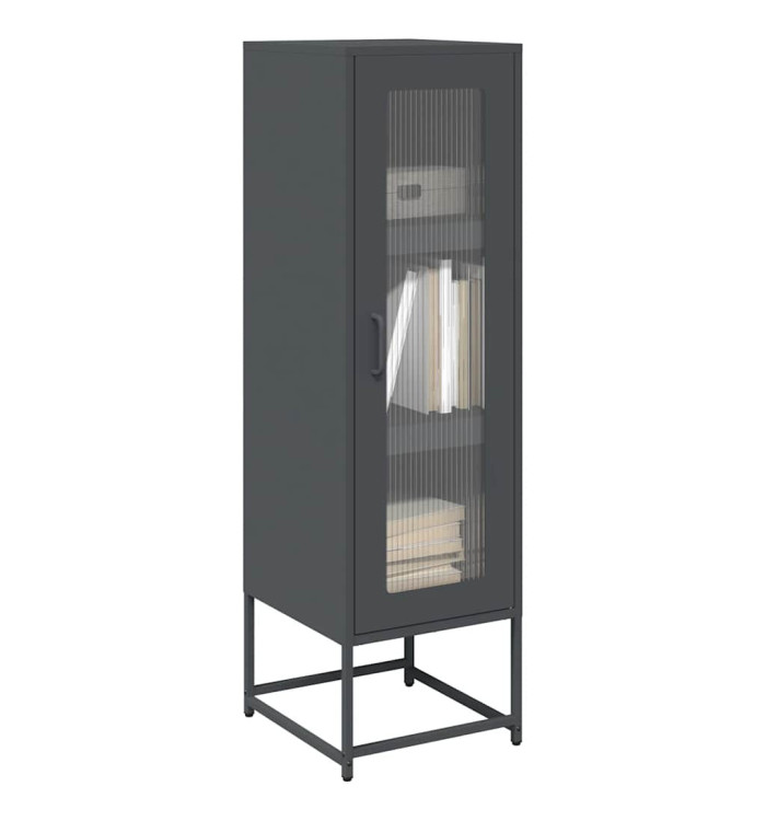 Buffet haut anthracite 36x39x123 cm acier laminé à froid | Mobilier & Déco