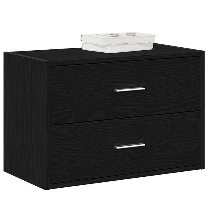 Armoire avec 2 tiroirs chêne noir 60x31x40 cm bois d'ingénierie | Mobilier & Déco