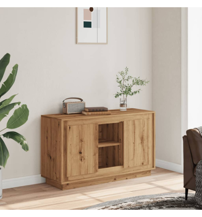 Buffet chêne artisanal 102x35x60 cm bois d'ingénierie | Mobilier & Déco