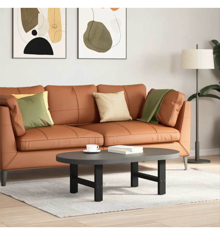 Pieds de table basse Noir 2 pièces 50 x (30-31) cm Acier | Mobilier & Déco