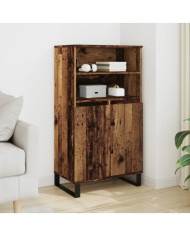 Buffet haut vieux bois 60x36x110 cm bois d'ingénierie | Mobilier & Déco