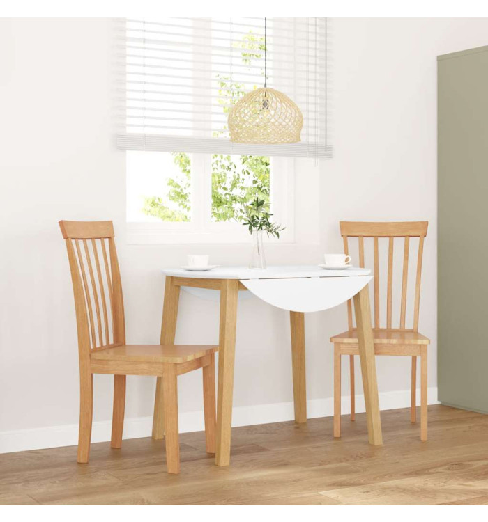 Chaises à manger 2 pcs bois massif naturel caoutchouc | Mobilier & Déco