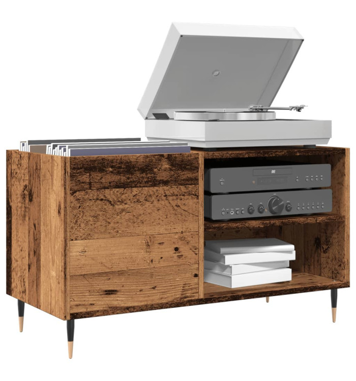 Armoire à disques vieux bois 84,5x38x48 cm bois d'ingénierie | Mobilier & Déco