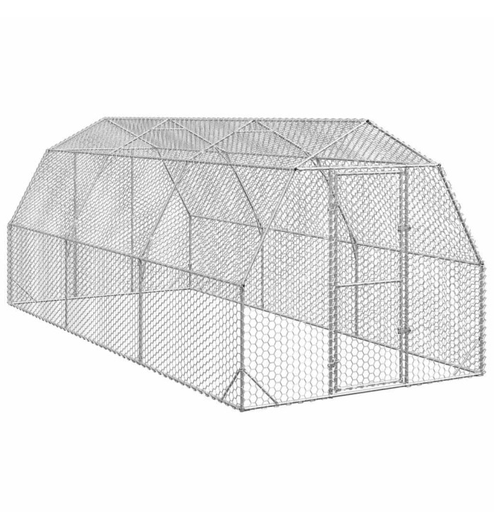 Poulailler 2,5x6x2,25 m acier galvanisé | Mobilier & Déco