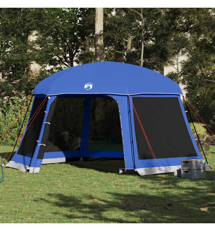 Tente de piscine moustiquaire amovible parois maille bleu azur | Mobilier & Déco
