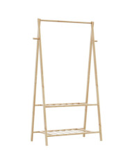 Porte-vêtement avec étagères 96x45,5x150,5 cm bambou | Mobilier & Déco