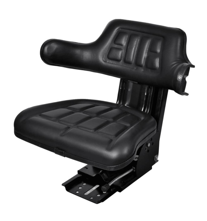 Siège de tracteur avec suspension Noir | Mobilier & Déco