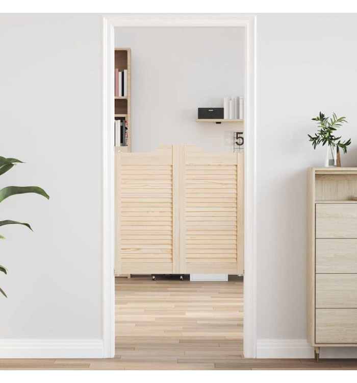 Portes battantes à persiennes 2paire 80 x 80 cm bois massif Pin | Mobilier & Déco