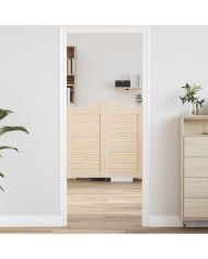 Portes battantes à persiennes 2paire 80 x 80 cm bois massif Pin | Mobilier & Déco