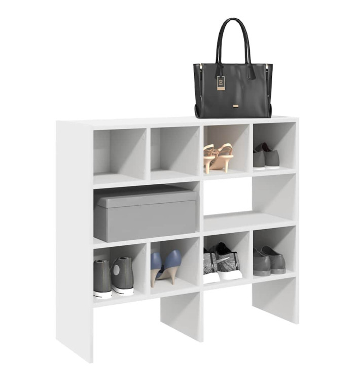 Étagères à chaussures empilables 2 pcs blanc 89,5x30x40 cm | Mobilier & Déco
