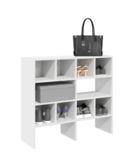 Étagères à chaussures empilables 2 pcs blanc 89,5x30x40 cm | Mobilier & Déco