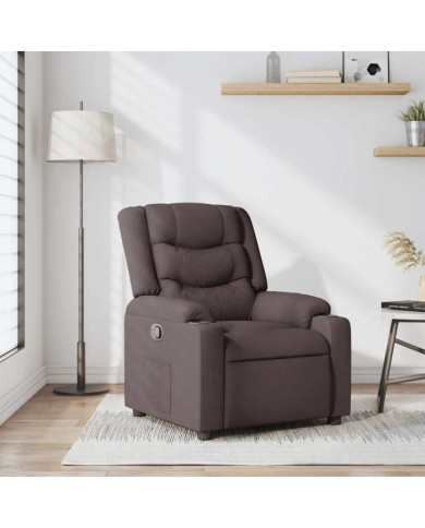 Fauteuil inclinable Marron foncé Tissu | Mobilier & Déco