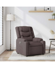 Fauteuil inclinable Marron foncé Tissu | Mobilier & Déco