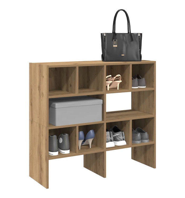 Étagères à chaussures empilables 2 pcs chêne artisanal | Mobilier & Déco