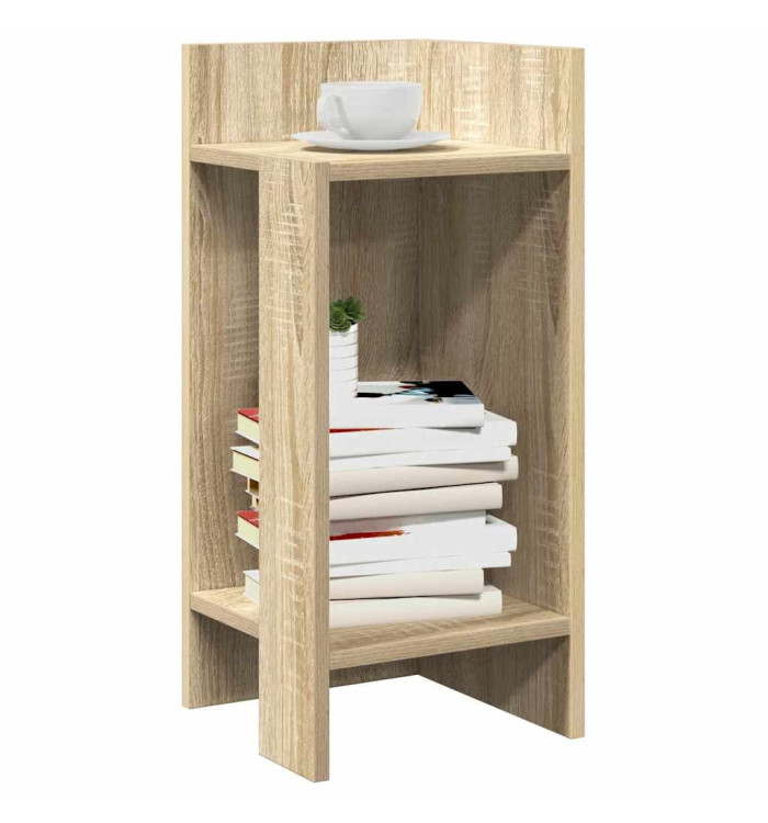Tables d'appoint 2 pcs avec étagère chêne sonoma 25,5x27x60 cm | Mobilier & Déco