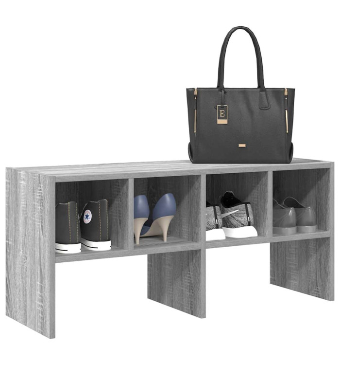 Étagère à chaussures empilable sonoma gris 89,5x30x40 cm | Mobilier & Déco