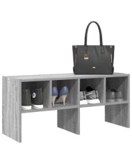 Étagère à chaussures empilable sonoma gris 89,5x30x40 cm | Mobilier & Déco