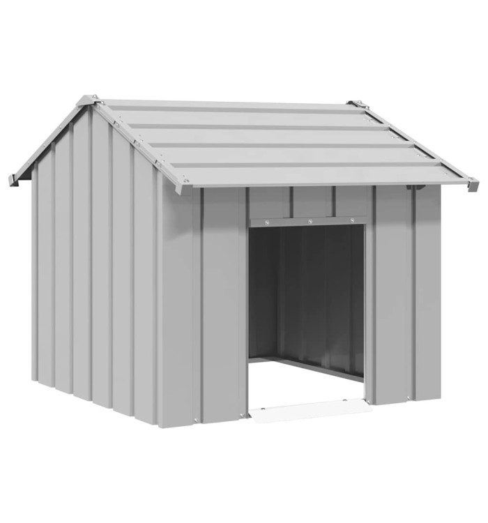 Niche pour chien avec toit noir 85x107x81 cm acier galvanisé | Mobilier & Déco