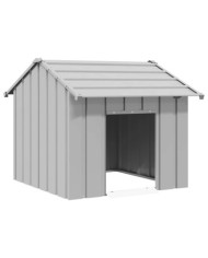 Niche pour chien avec toit noir 85x107x81 cm acier galvanisé | Mobilier & Déco