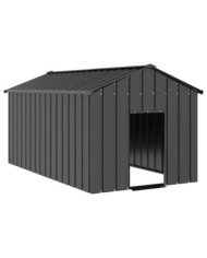 Niche pour chien avec toit noir 114x202x101 cm acier galvanisé | Mobilier & Déco