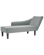 Fauteuil long avec accoudoir droit gris clair tissu | Mobilier & Déco