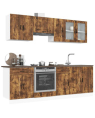 Ensemble d'armoires de cuisine 8 pcs Kalmar bois d'ingénierie | Mobilier & Déco
