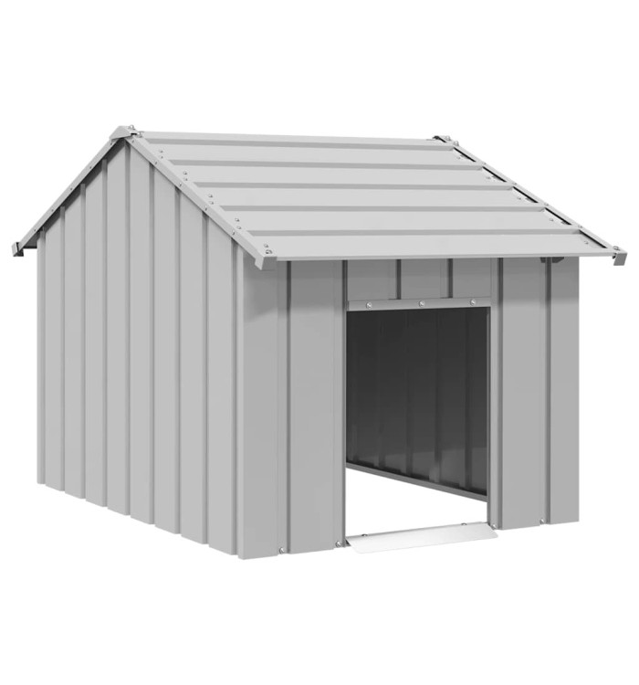 Niche pour chien avec toit noir 83x130x85 cm acier galvanisé | Mobilier & Déco