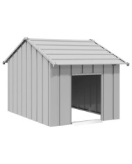 Niche pour chien avec toit noir 83x130x85 cm acier galvanisé | Mobilier & Déco
