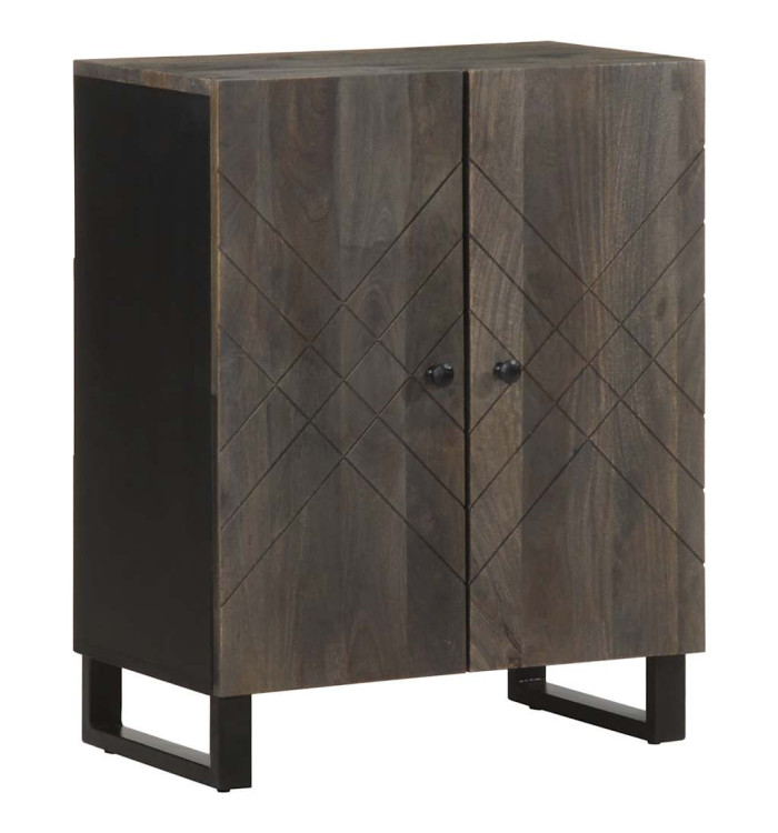 Buffet noir 60x33x75 cm bois massif de manguier | Mobilier & Déco