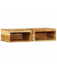 Meubles TV muraux 2 pcs bois massif d'acacia | Mobilier & Déco