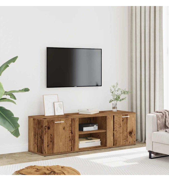 Meuble TV vieux bois 120x34x37 cm bois d'ingénierie | Mobilier & Déco